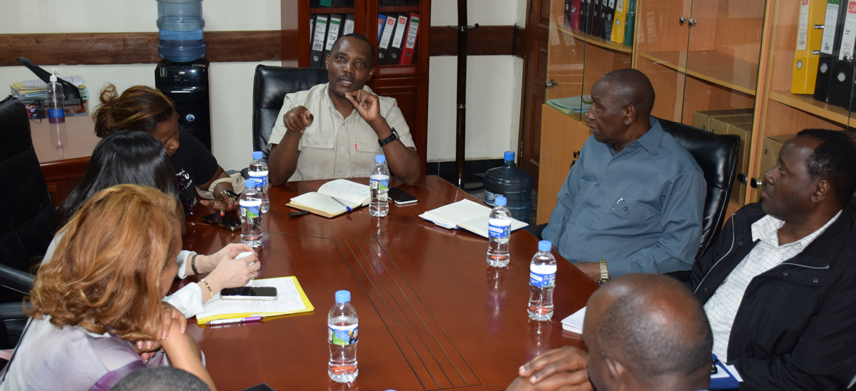 Eng. Jean Pierre Hakizimana, the National Legal Representative of SHDA, addresses the delegation on SHDA’s interventions with the IABM Cooperative