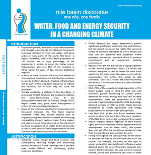 Water, Food and Energy Security in a Changing Climate